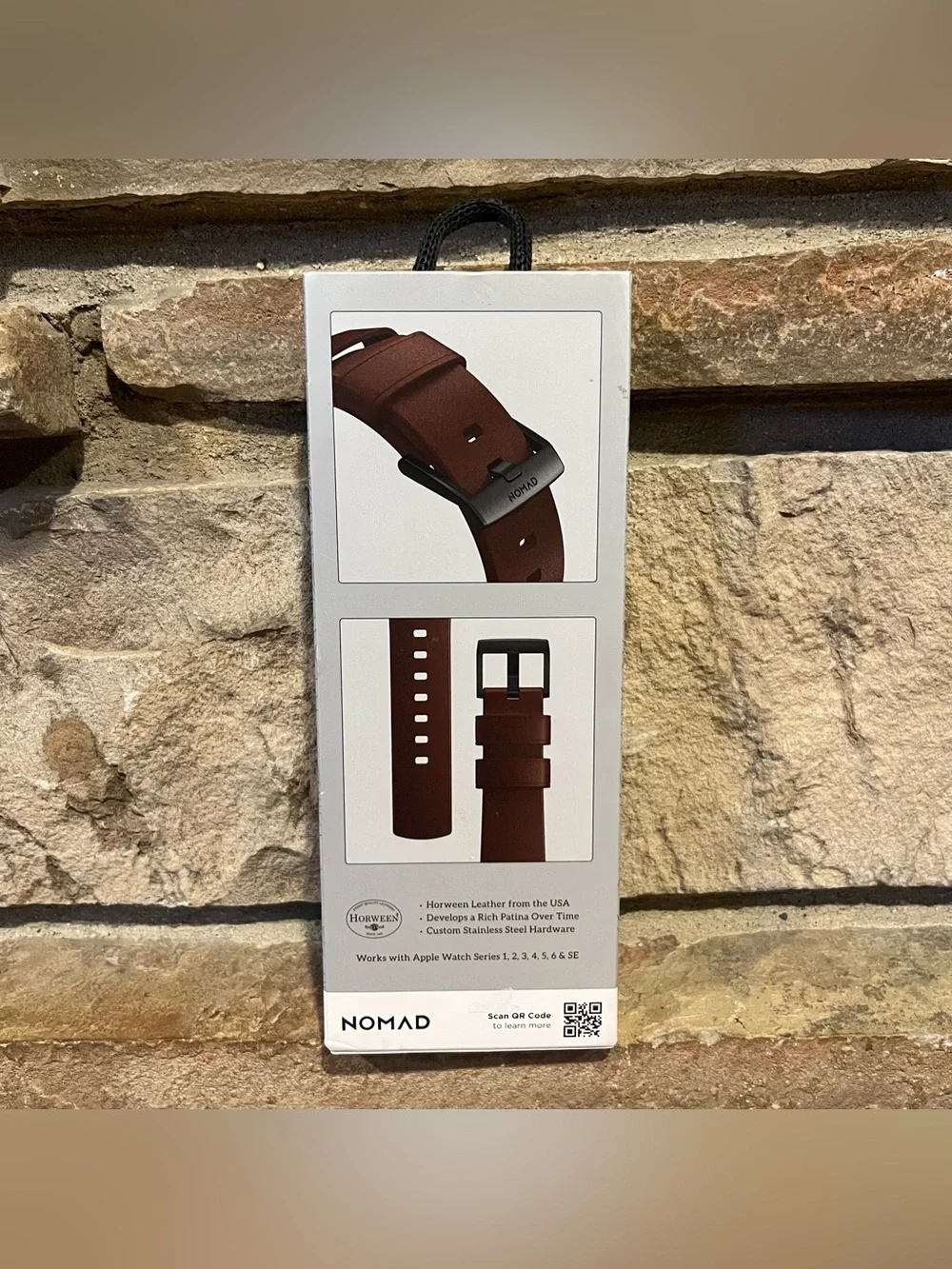 NOMAD Modern Strap Horween Leather for Apple Watch - Rustic Brown (44mm/42mm)